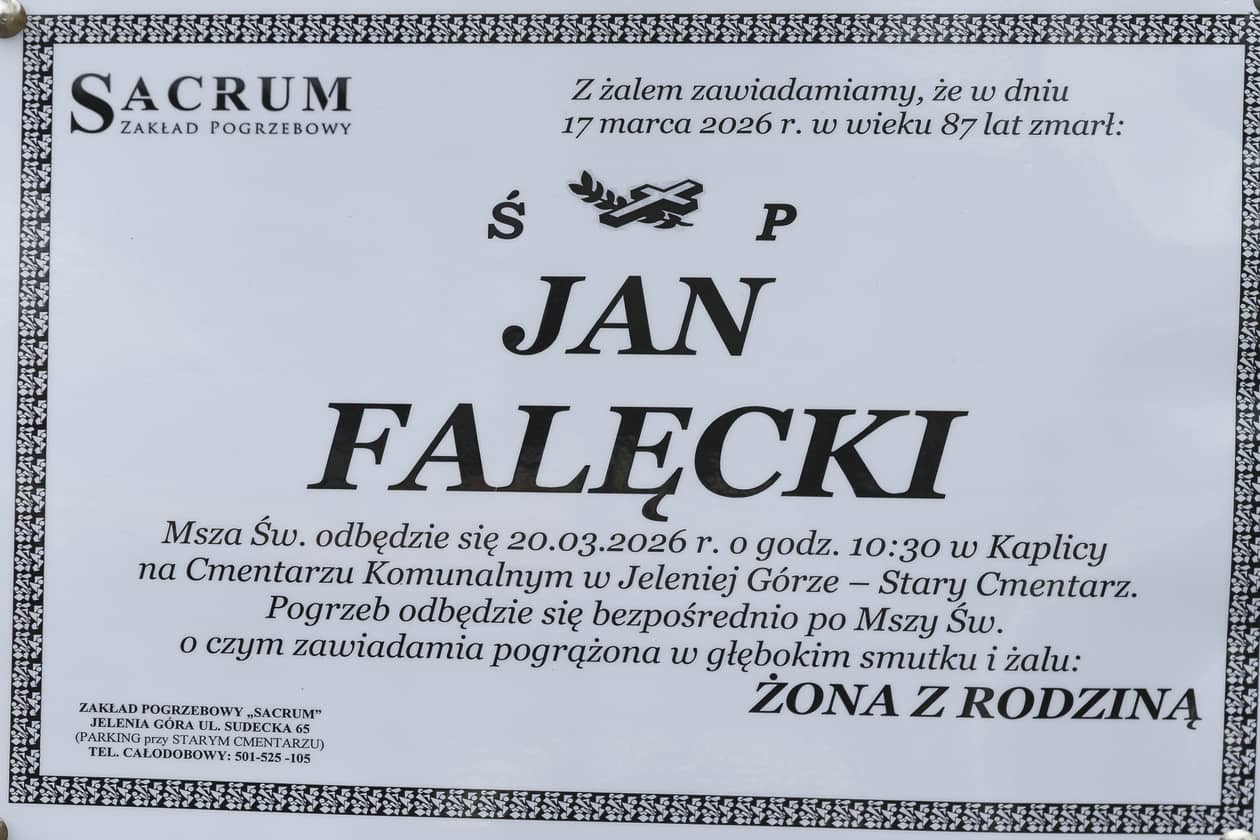 Jelenia Góra: Zmarł Jan Falęcki