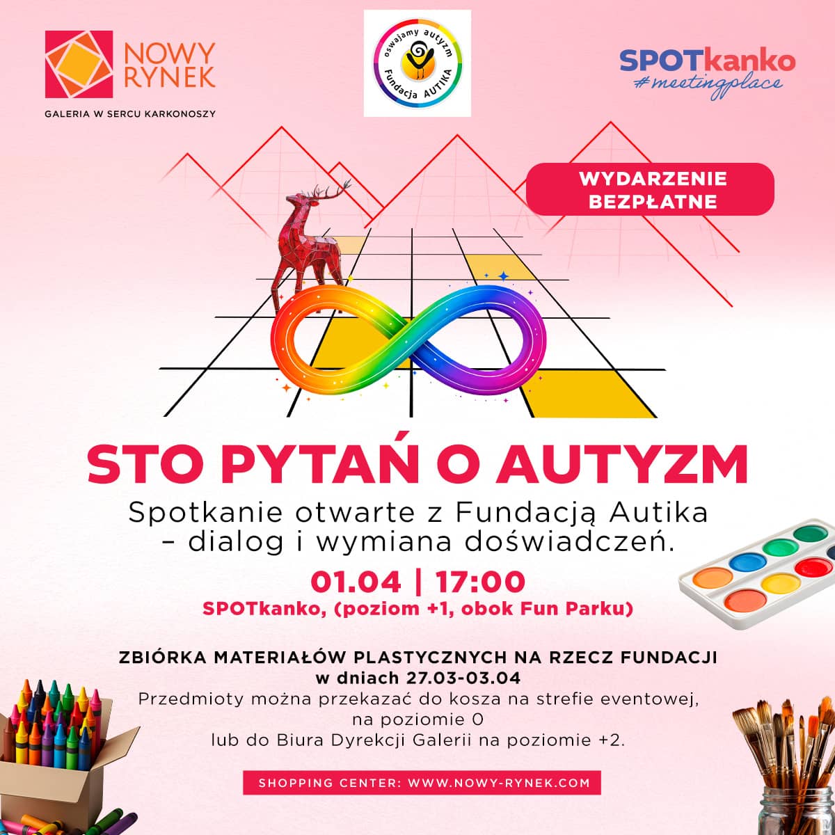 Jelenia Góra: „Sto pytań o autyzm” – rozmowa bez barier w galerii Nowy Rynek