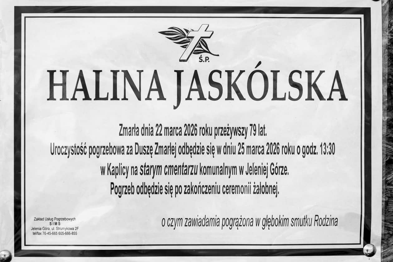 Jelenia Góra: Zmarła Halina Jaskólska