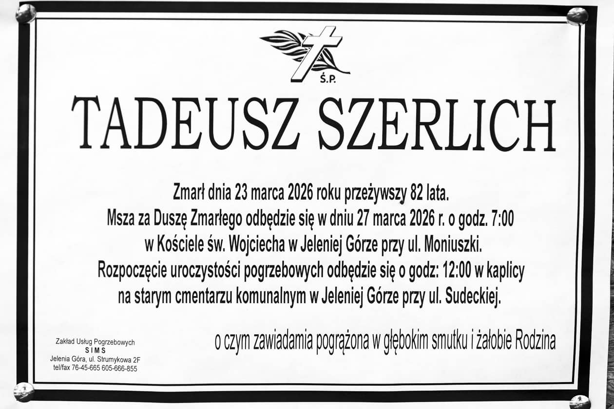 Jelenia Góra: Zmarł Tadeusz Szerlich