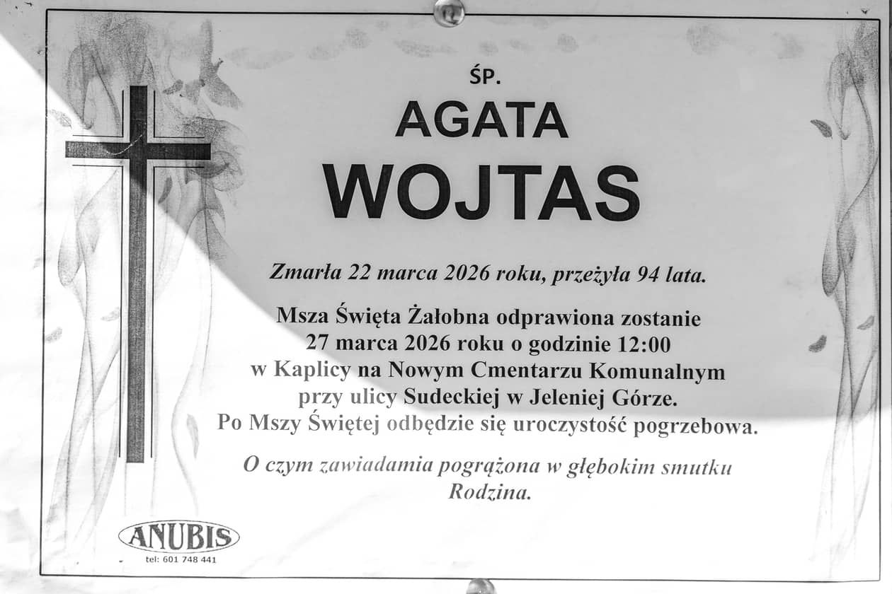 Jelenia Góra: Zmarła Agata Wojtas