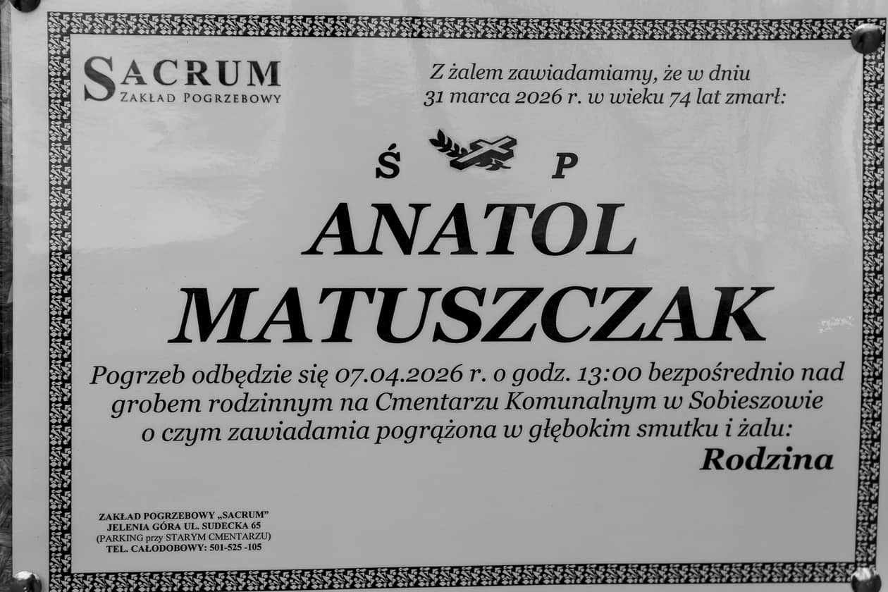 Jelenia Góra: Zmarł Anatol Matuszczak