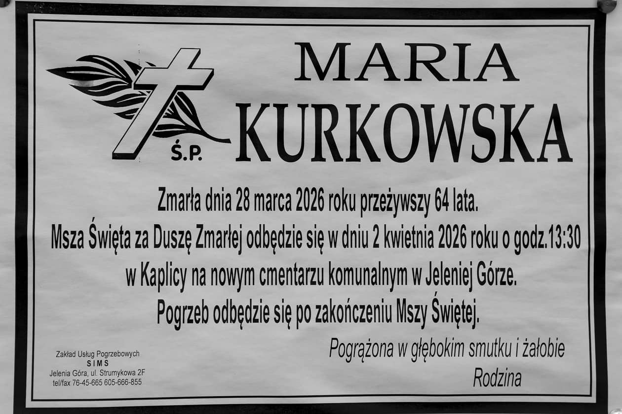 Jelenia Góra: Zmarła Maria Kurkowska