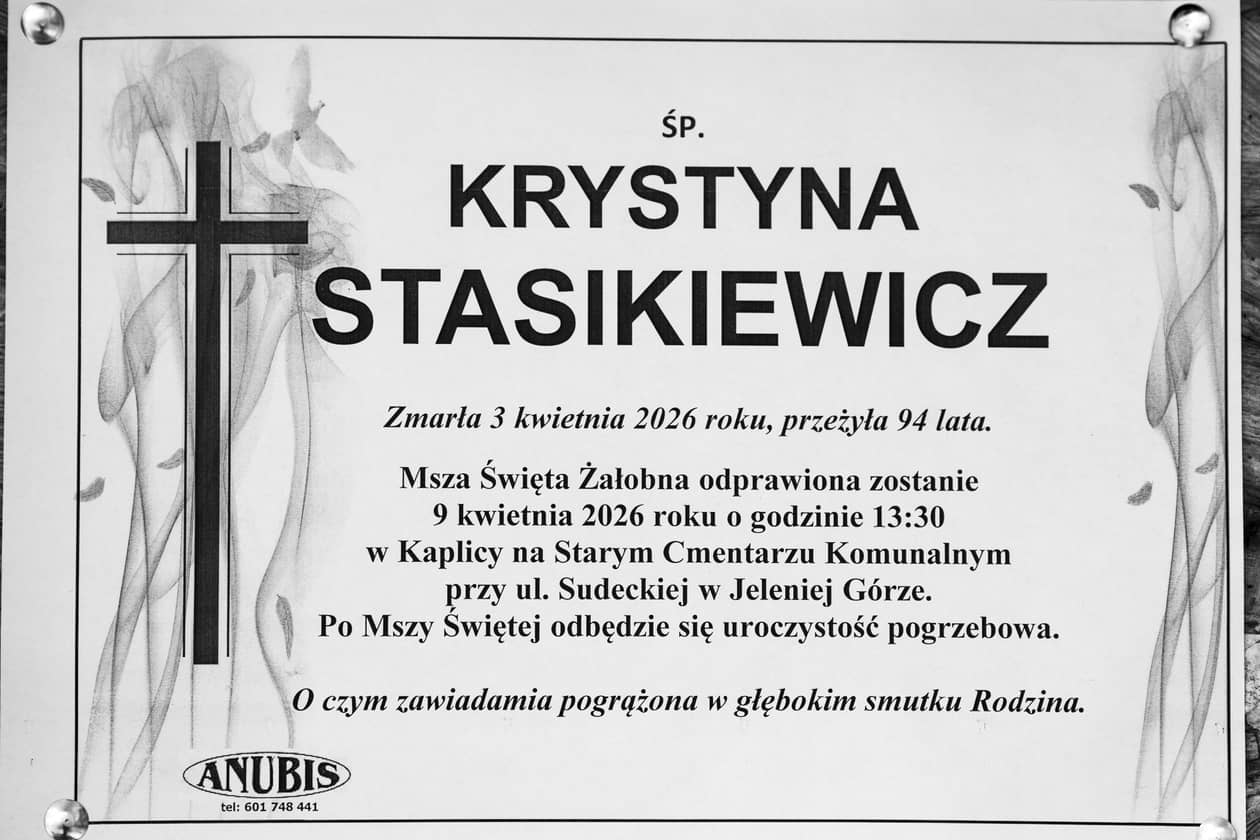 Jelenia Góra: Zmarła Krystyna Stasikiewicz