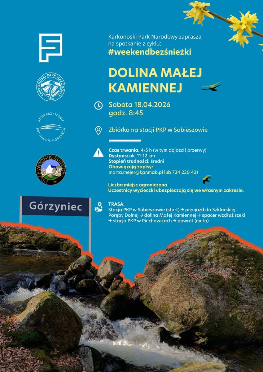 Szklarska Poręba: Wiosenny spacer doliną Małej Kamiennej