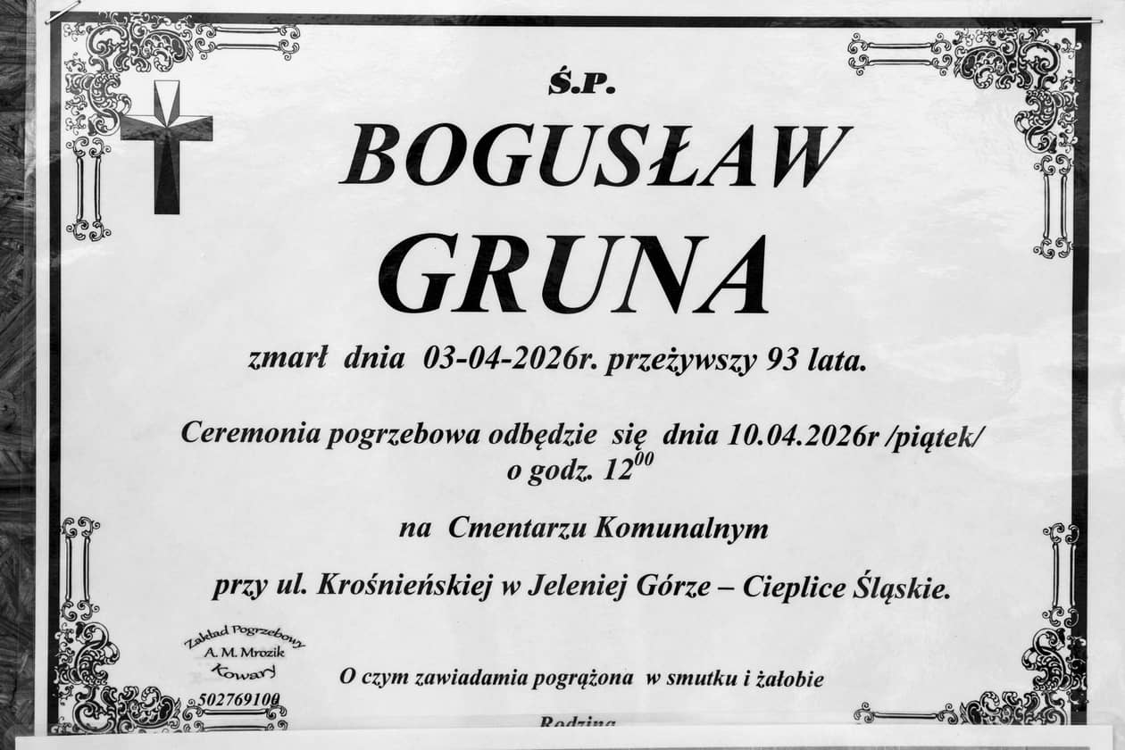 Jelenia Góra: Zmarł Bogusław Gruna