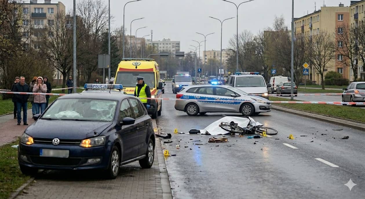 Dolny Śląsk: Rowerzysta zginął pod kołami Volkswagena