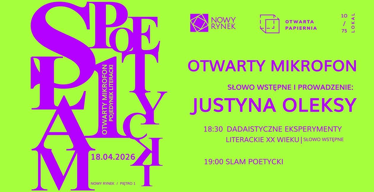Jelenia Góra: OTWARTY MIKROFON – nowy cykl slamów poetyckich w Otwartej Papierni