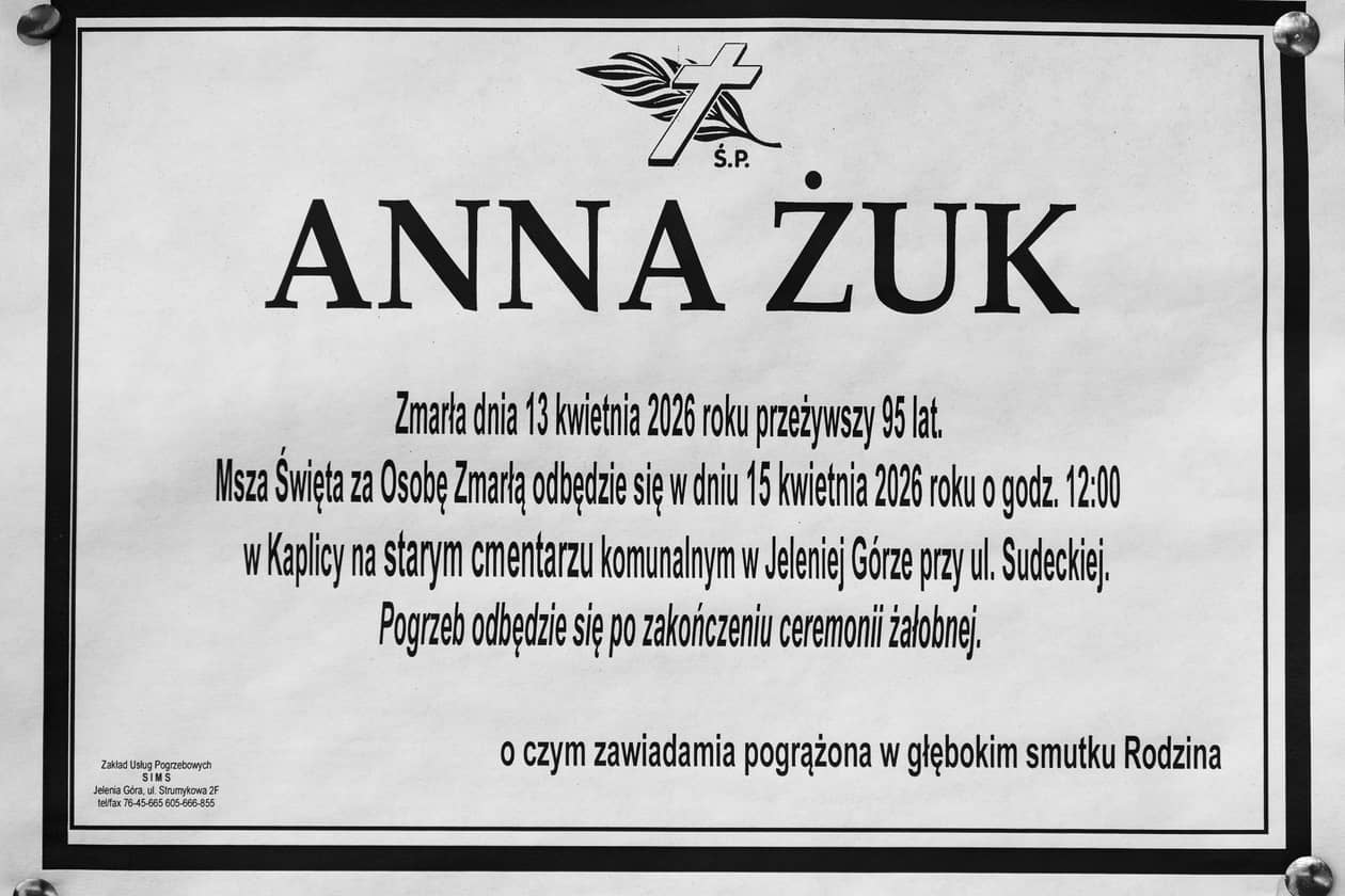 Jelenia Góra: Zmarła Anna Żuk