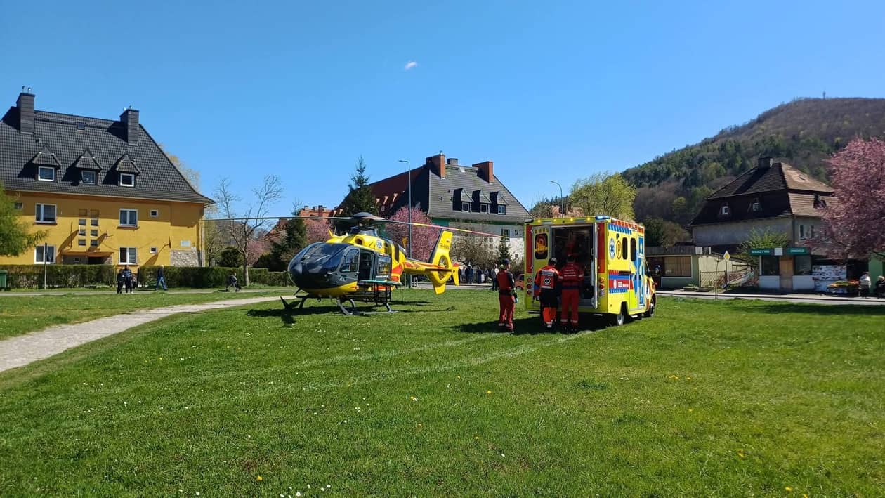Wojcieszów: Poważny wypadek, na miejscu śmigłowiec LPR