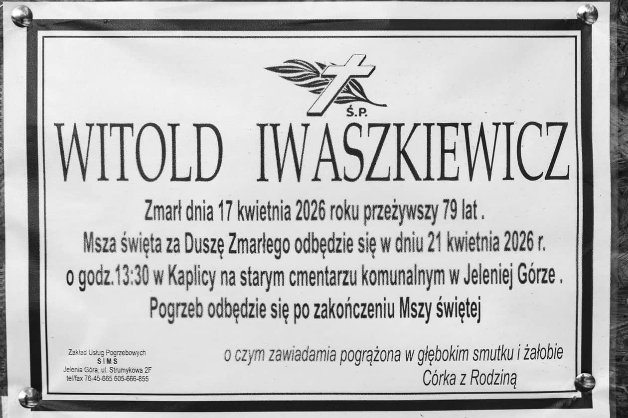 Jelenia Góra: Zmarł Witold Iwaszkiewicz