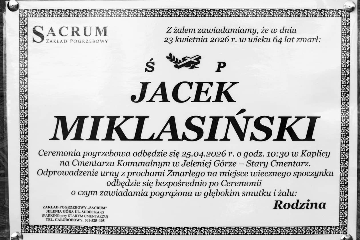 Jelenia Góra: Zmarł Jacek Miklasiński