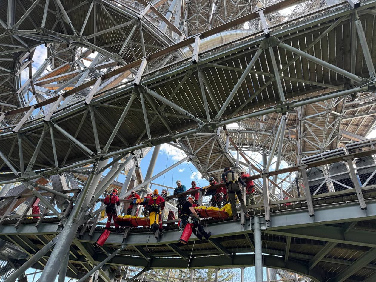 Świeradów Zdrój: Ćwiczyli ewakuacje z wieży Sky Walk