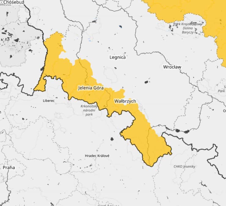 Jelenia Góra: Uwaga, ostrzeżenie dla Jeleniej Góry i regionu
