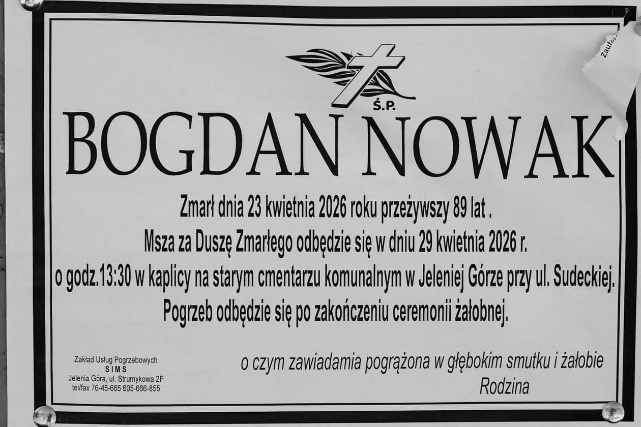 Jelenia Góra: Zmarł Bogdan Nowak