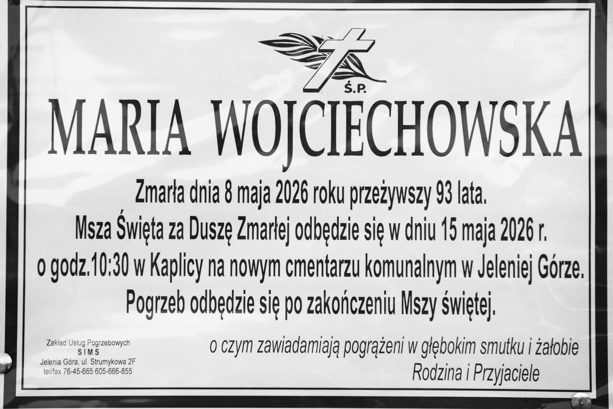 Jelenia Góra: Zmarła Maria Wojciechowska