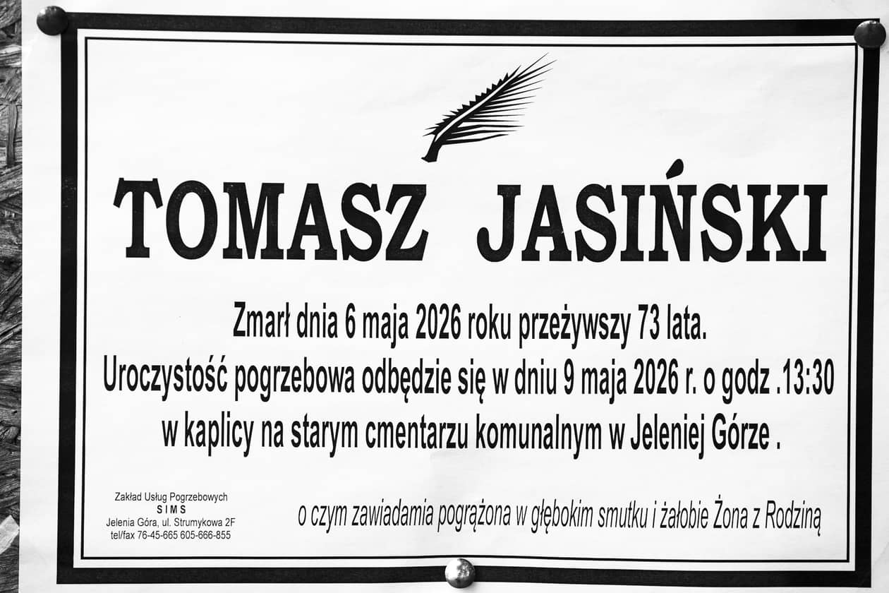 Jelenia Góra: Zmarł Tomasz Jasiński