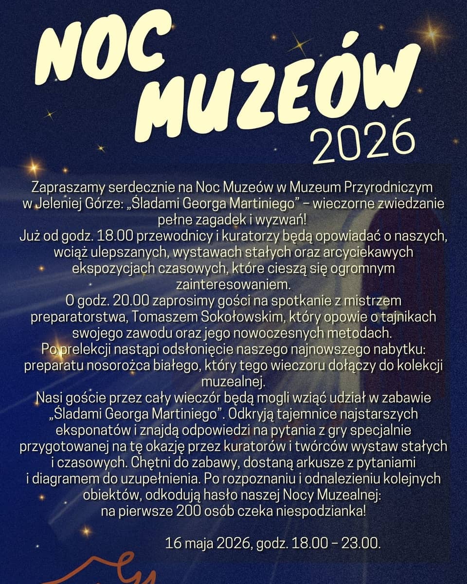 Cieplice: Noc Muzeów – Muzeum Przyrodnicze w Jeleniej Górze