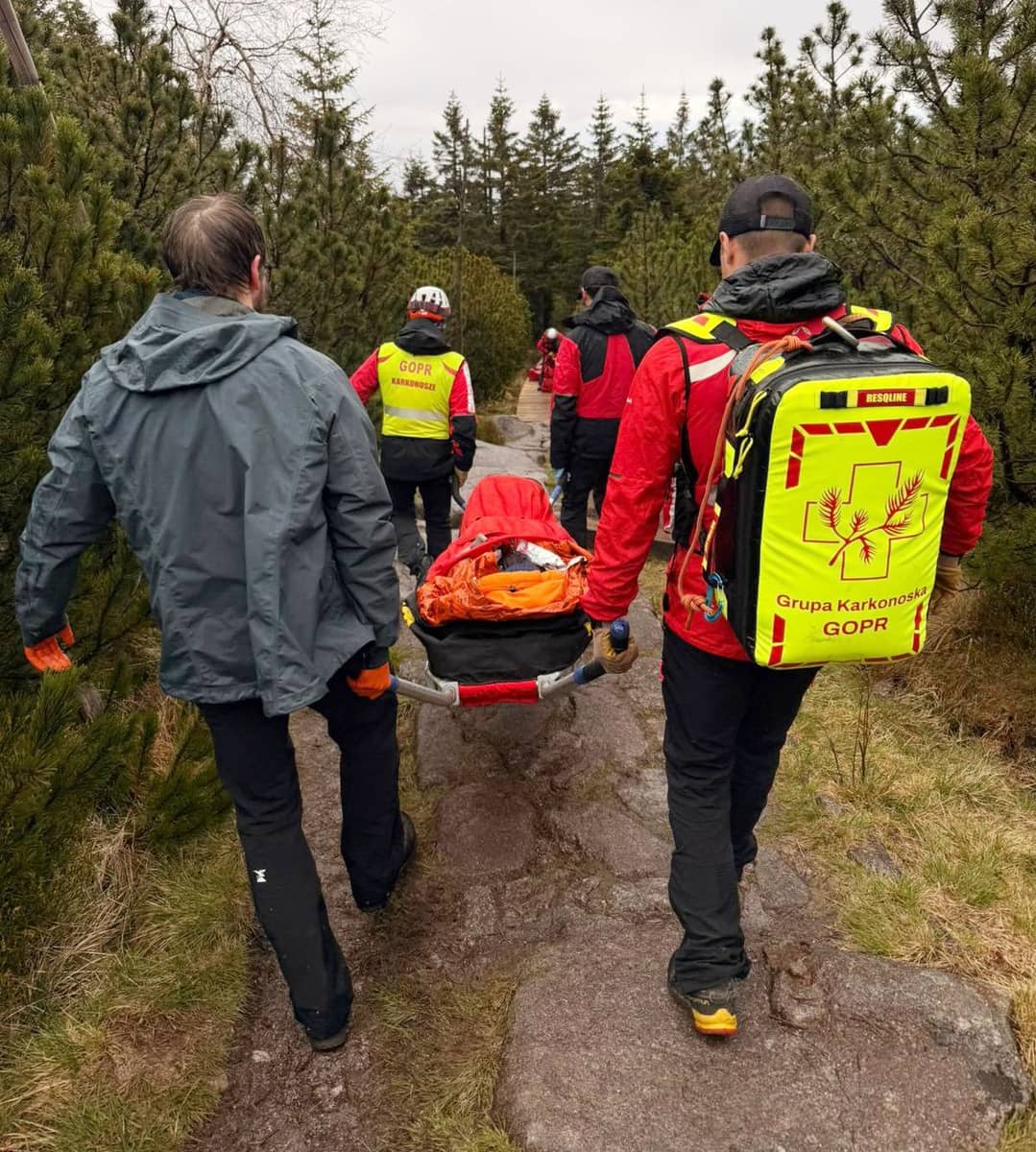 Karkonosze: Poważny wypadek pod Słonecznikiem