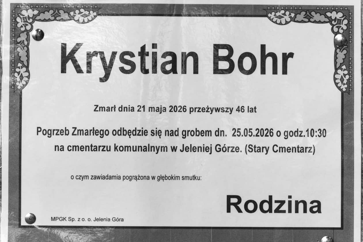 Jelenia Góra: Zmarł Krystian Bohr
