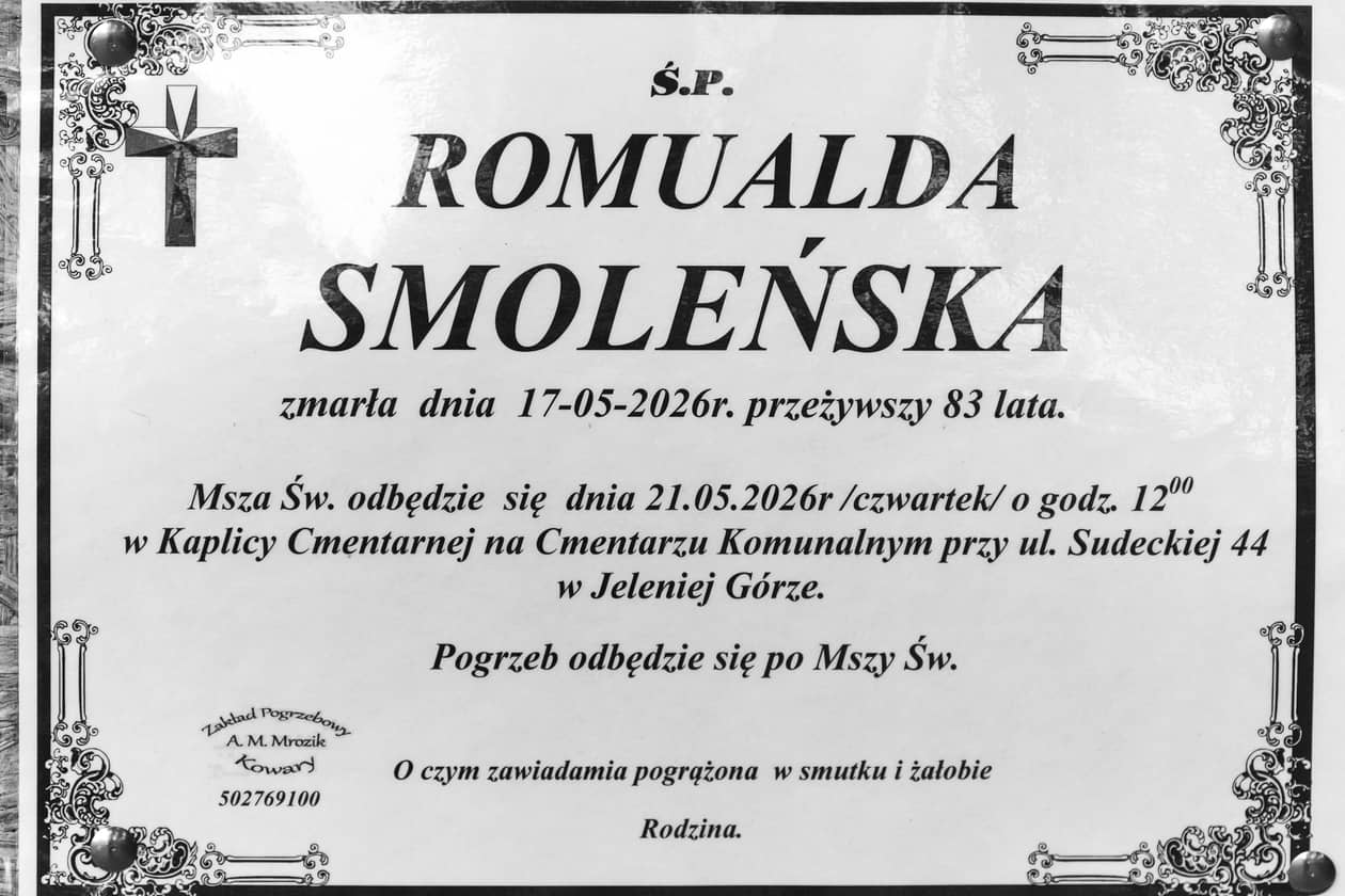 Jelenia Góra: Zmarła Romualda Smoleńska