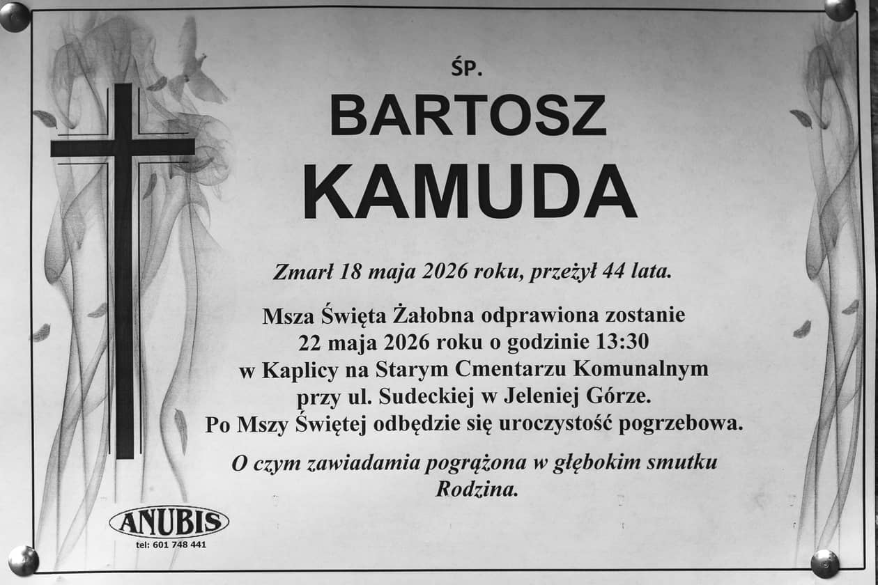 Jelenia Góra: Zmarł Bartosz Kamuda