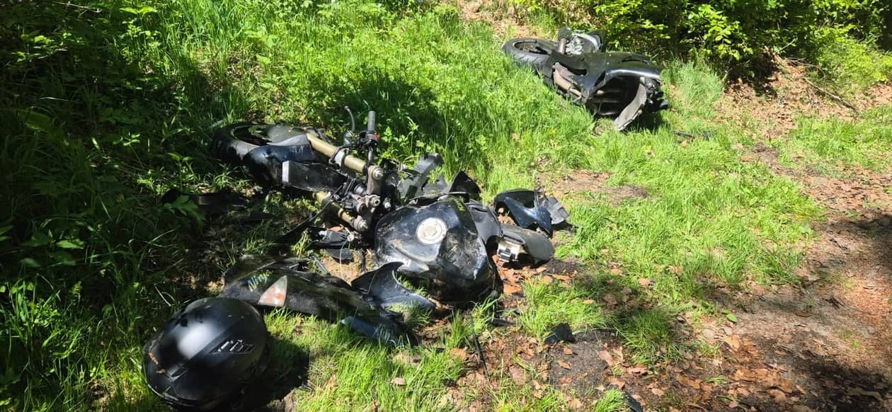 Dolny Śląsk: Poważny wypadek motocyklisty