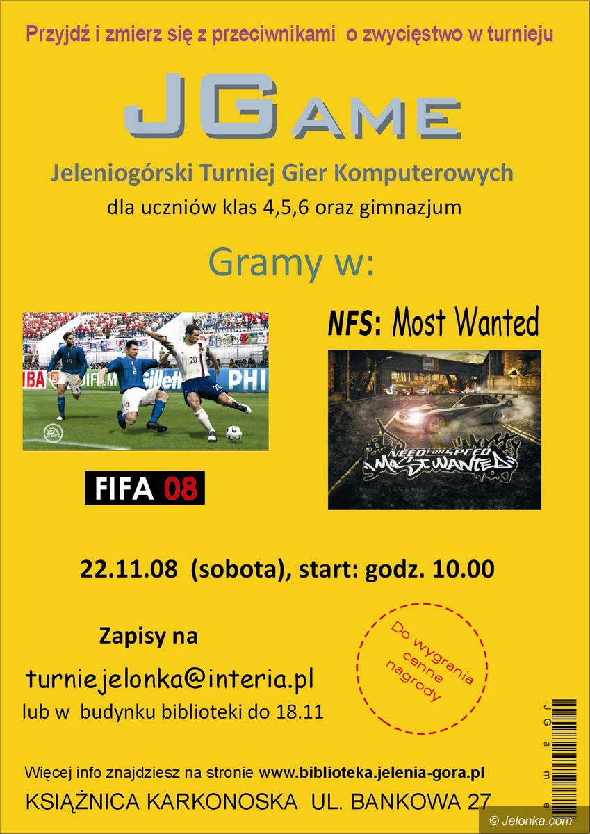 Jelenia Góra - Książnica Karkonoska: JGame – Jeleniogórski Turniej Gier Komputerowych