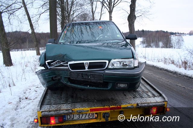 JELENIA GÓRA: Po zderzeniu z pniem na szpitalne łóżko