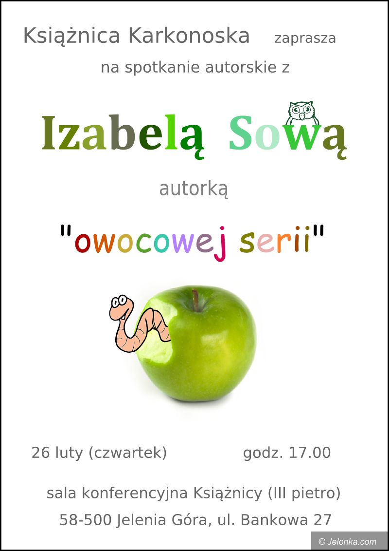 JELENIA GÓRA: Owocowe książki Izabeli Sowy w książnicy