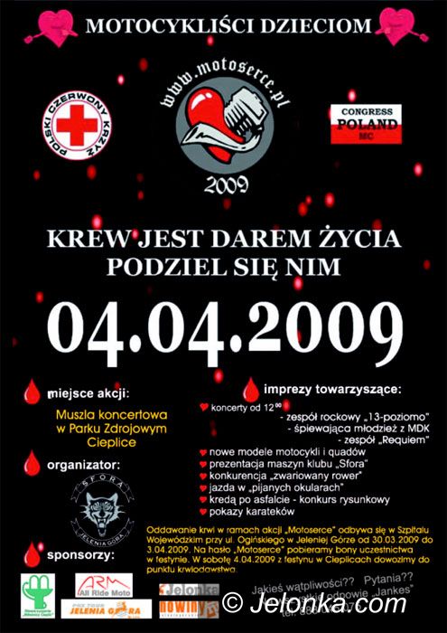JELENIA GÓRA: Motoserce czyli krew dla dzieci
