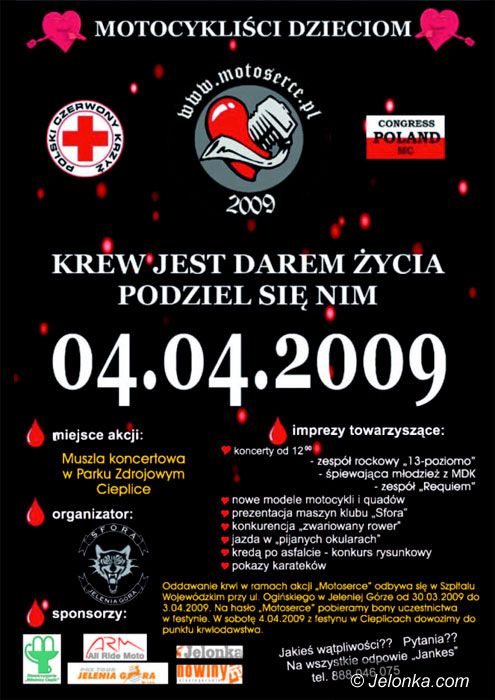 JELENIA GÓRA: Motoserce czyli krew dla dzieci