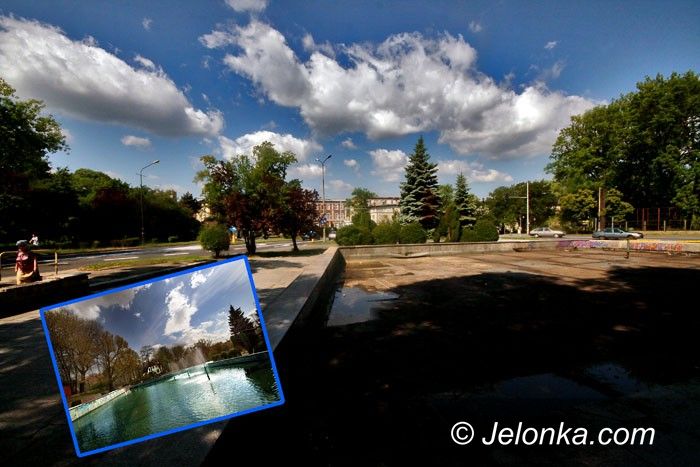 JELENIA GÓRA: Posucha w fontannie przy ul. Wolności