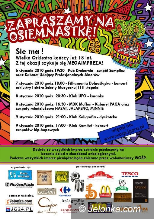 JELENIA GÓRA: Osiemnastka WOŚP