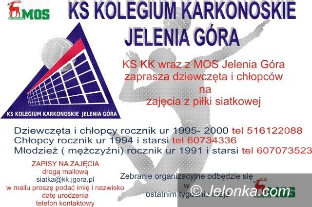 Jelenia Góra: Klub Siatkarski  Kolegium Karkonoskiego stawia na młodzież