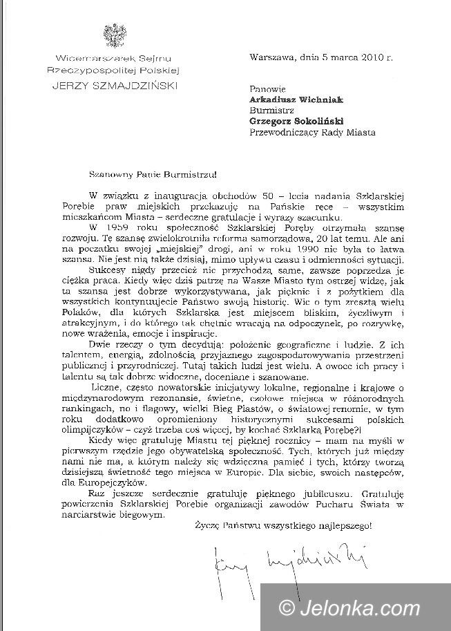 REGION  KRAJ: Pożegnanie Posła – list na pamiątkę