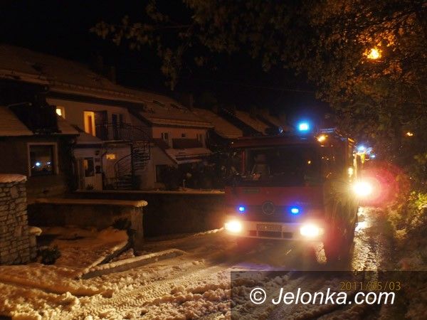 JELENIA GÓRA: Dużo dymu od kominka