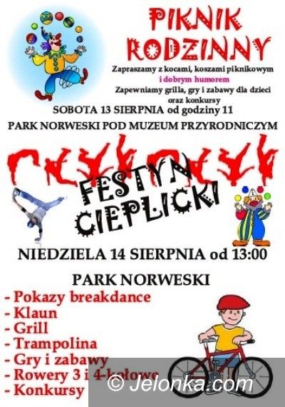 JELENIA  GÓRA: Piknik rodzinny i festyn. Imprezy w Parku Norweskim