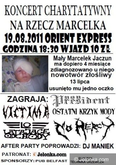 JELENIA GÓRA: Zagrają dla chorego Marcelka. 19 sierpnia w Orient Expressie