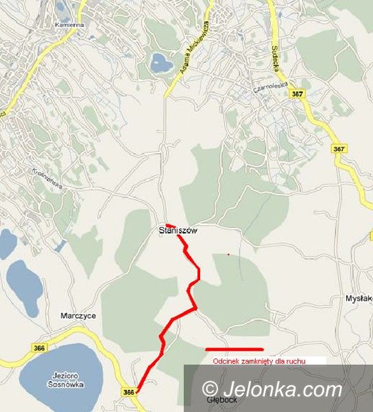 REGION JELENIOGÓRSKI: Remont drogi Staniszów–Sosnówka. Trasa zamknięta