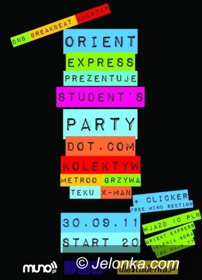 JELENIA  GÓRA: Studenckie party na zakończenie laby. Jutro w Oriencie