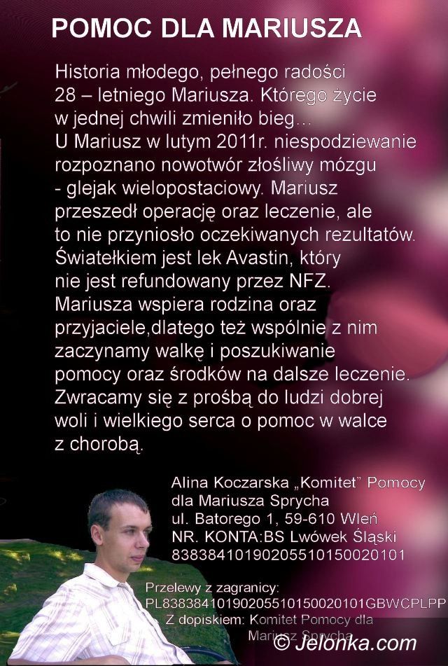 JELENIA GÓRA: Pomoc Mariuszowi pilnie potrzebna