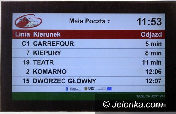JELENIA GÓRA: Lepszy komfort czekania. Punktualność MZK monitorowana