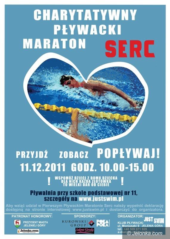 Jelenia Góra: Charytatywny Pływacki Maraton Serc