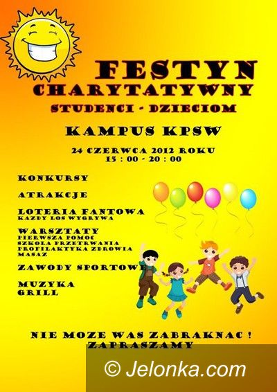 Jelenia Góra: Festyn charytatywny „Studenci dzieciom” – jutro