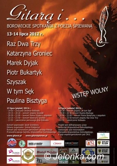 Borowice: "Gitarą i ... – borowickie spotkania z poezją śpiewaną" już za tydzień