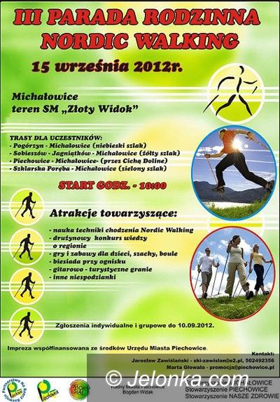 Piechowice-Michałowice: Będą rodzinnie maszerować z kijami w Michałowicach