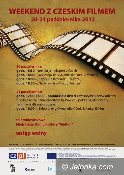 Jelenia Góra/Sobieszów: Weekend z czeskim filmem w "Muflonie"