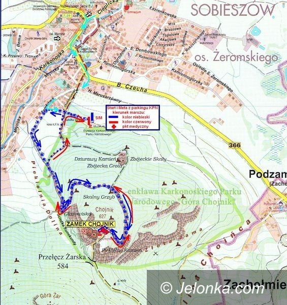 Jelenia Góra/Sobieszów: Zdobądź Chojnik w marszu z kijkami