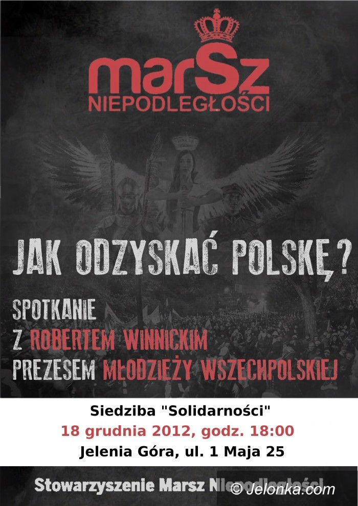 Jelenia Góra: Dzisiaj w Jeleniej Górze spotkanie z prezesem Młodzieży Wszechpolskiej